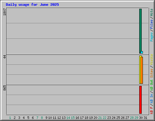 Daily usage for June 2025