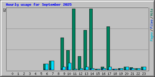 Hourly usage for September 2025